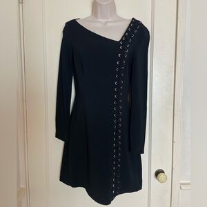 A.L.C. Grommet Laced Asymmetrical Neckline Dress - NWT